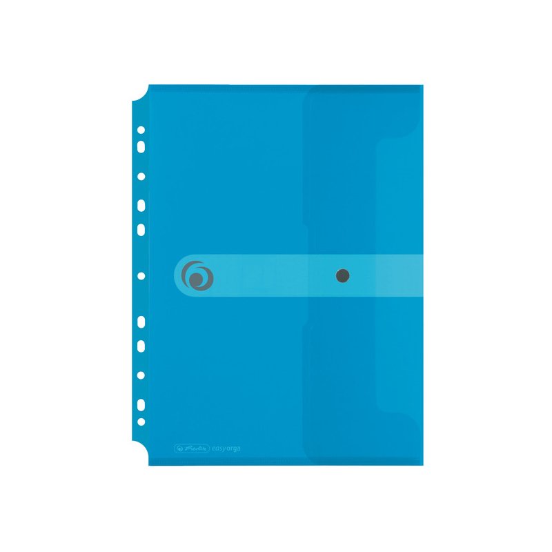 herlitz documentenmap transparant, A4, grijs, drukknopsluiting