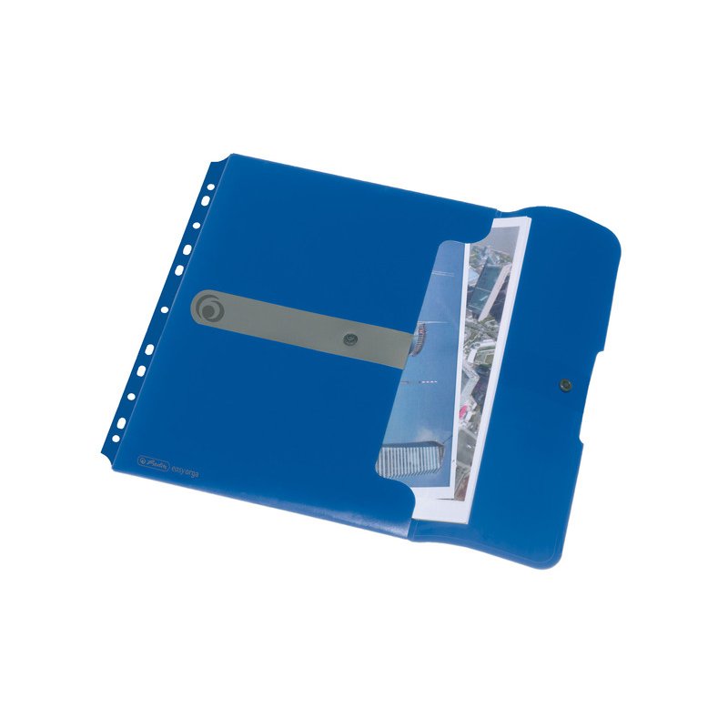 herlitz documentenmap transparant, A4, grijs, drukknopsluiting