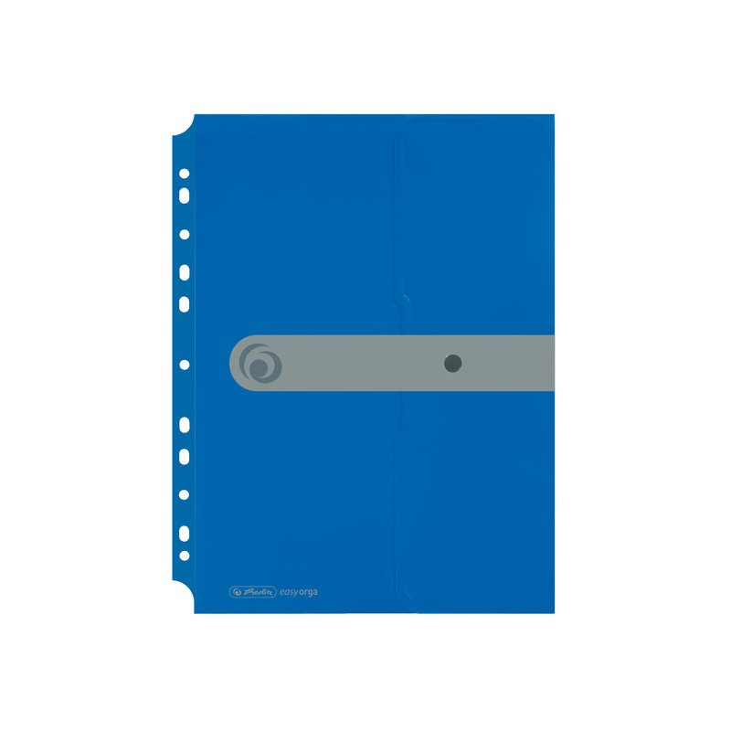 herlitz documentenmap transparant, A4, grijs, drukknopsluiting