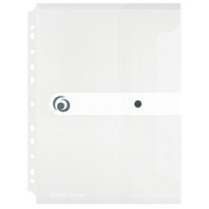herlitz documentenmap transparant, A4, grijs, drukknopsluiting
