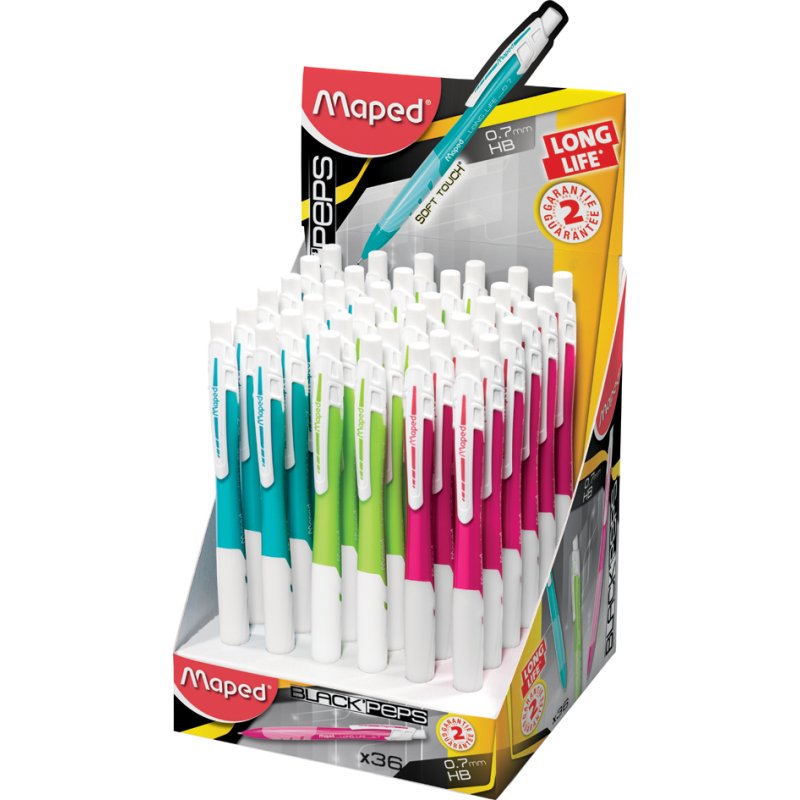 Maped pencil Long Life, metal tip, soft grip zone, 36 pieces