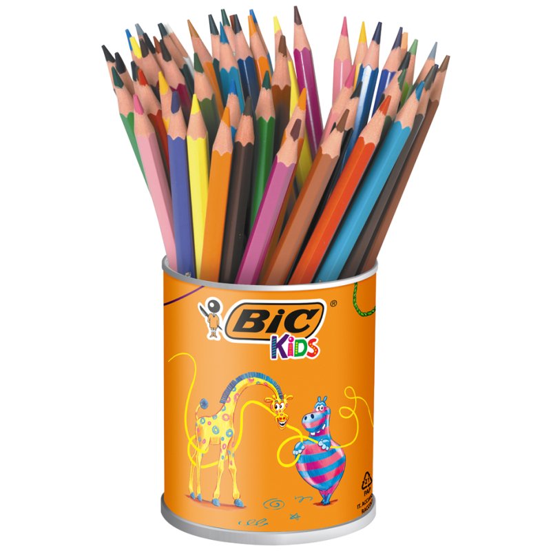BIC KIDS kleurpotloden Evolution, ronde bus, 60 stuks