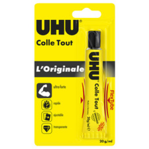 UHU alleslijm FLEX + CLEAN, transparant, 20 g, kunststof tube