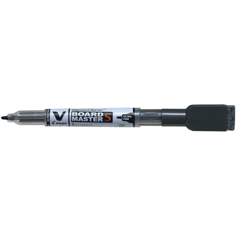 PILOT marqueur pour tableau blanc V BOARD MASTER S, rechargeable, bleu, avec éponge