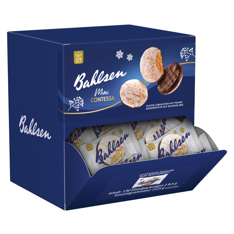 Bahlsen Mini Contessa - Petits pains d'épices ronds au chocolat (130 pièces)