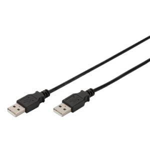 DIGITUS USB 2.0 kabel premium, USB-A naar USB-A, zwart, 1,8 meter