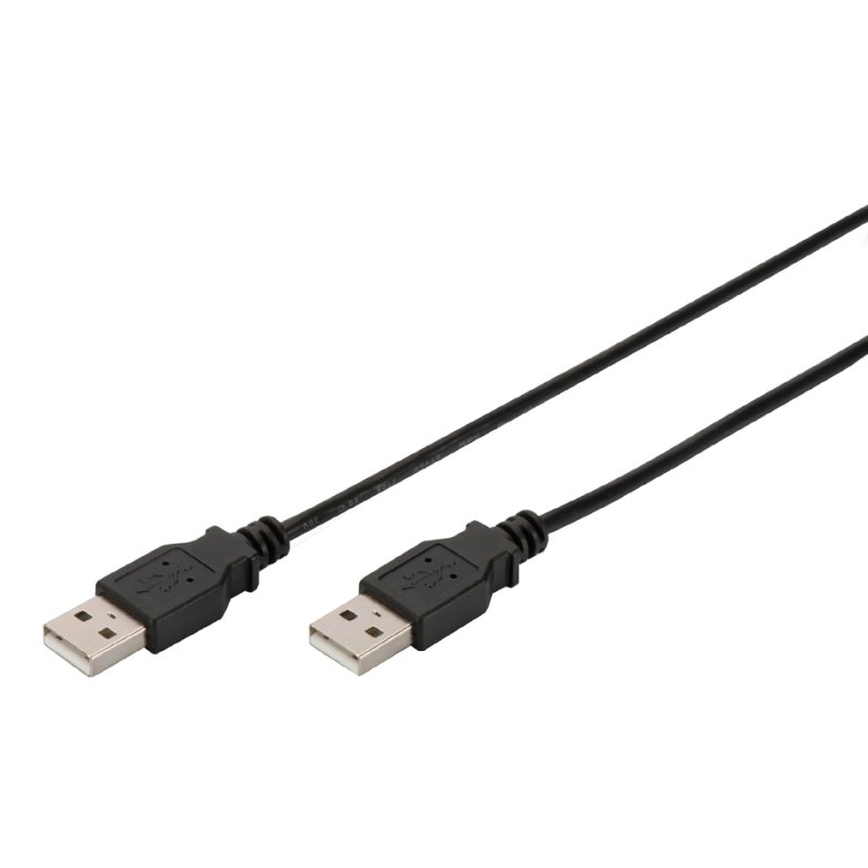 DIGITUS USB 2.0 kabel premium, USB-A naar USB-A, zwart, 1,8 meter