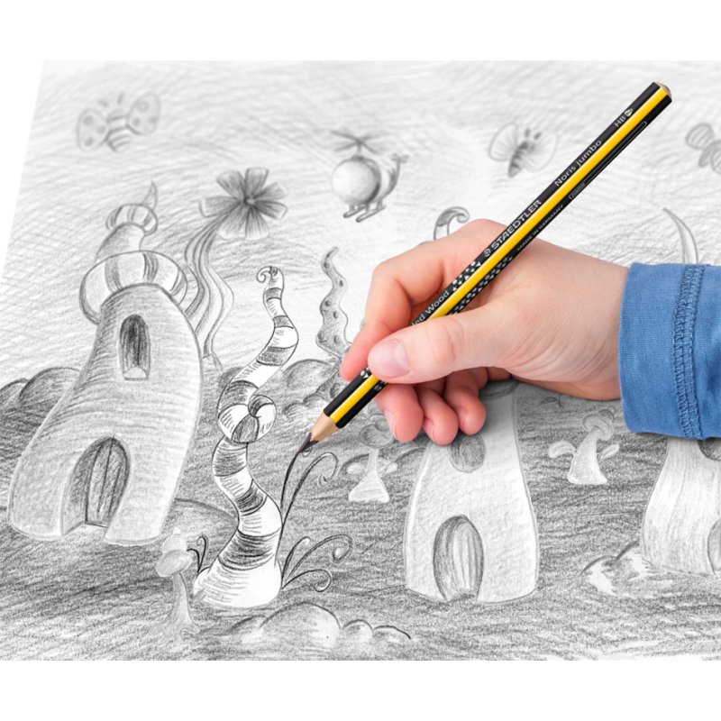 STAEDTLER crayon Noris jumbo triangulaire, HB, jaune/noir, 4,0 mm