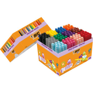 BIC Kids kleurstiften Visacolor XL, 1,3 mm, uitwasbaar, 144 stuks