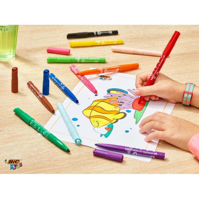 BIC Kids kleurstiften Visacolor XL, 1,3 mm, uitwasbaar, 144 stuks