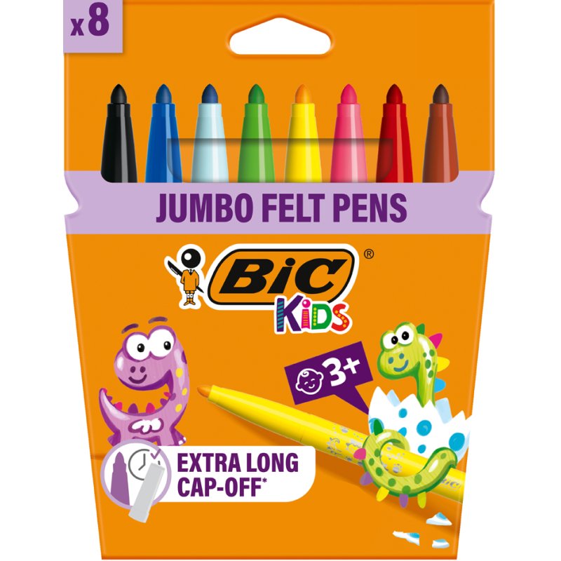BIC kleurstiften Visacolor XL ecolutions, uitwasbaar, 12 stuks