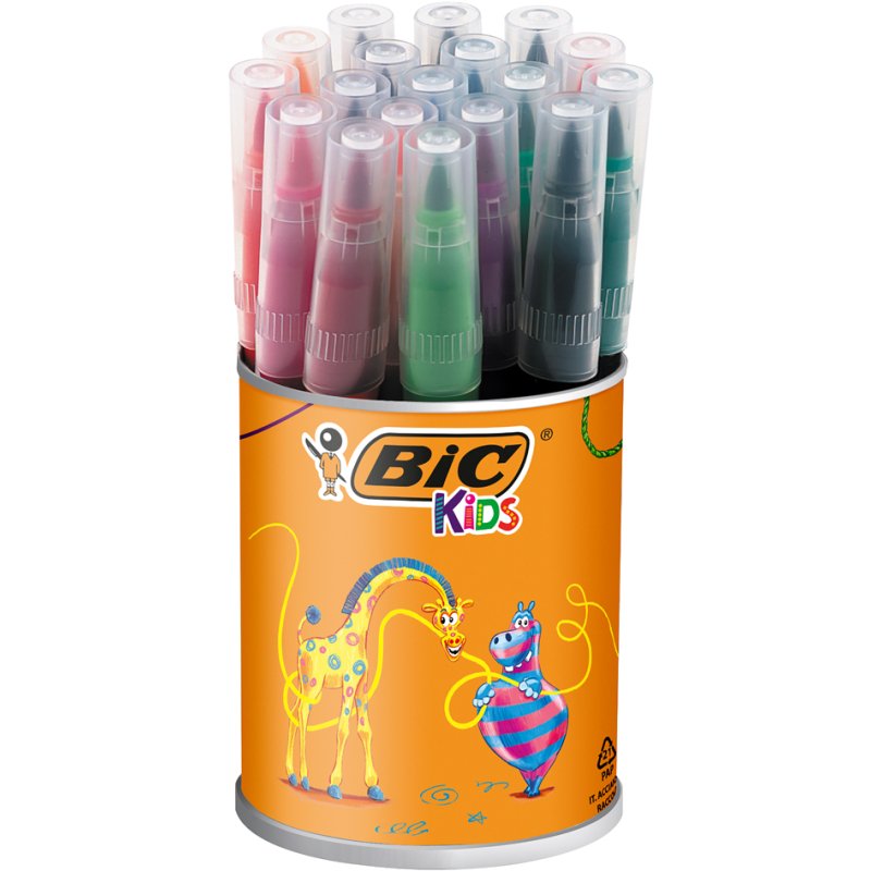 BIC KIDS viltstiften Visaquarelle, afwaschbaar, 18 stuks
