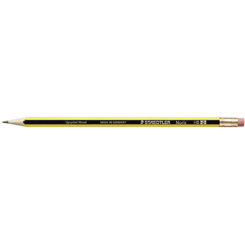 STAEDTLER crayon Noris avec gomme, hexagonal, HB, jaune/noir