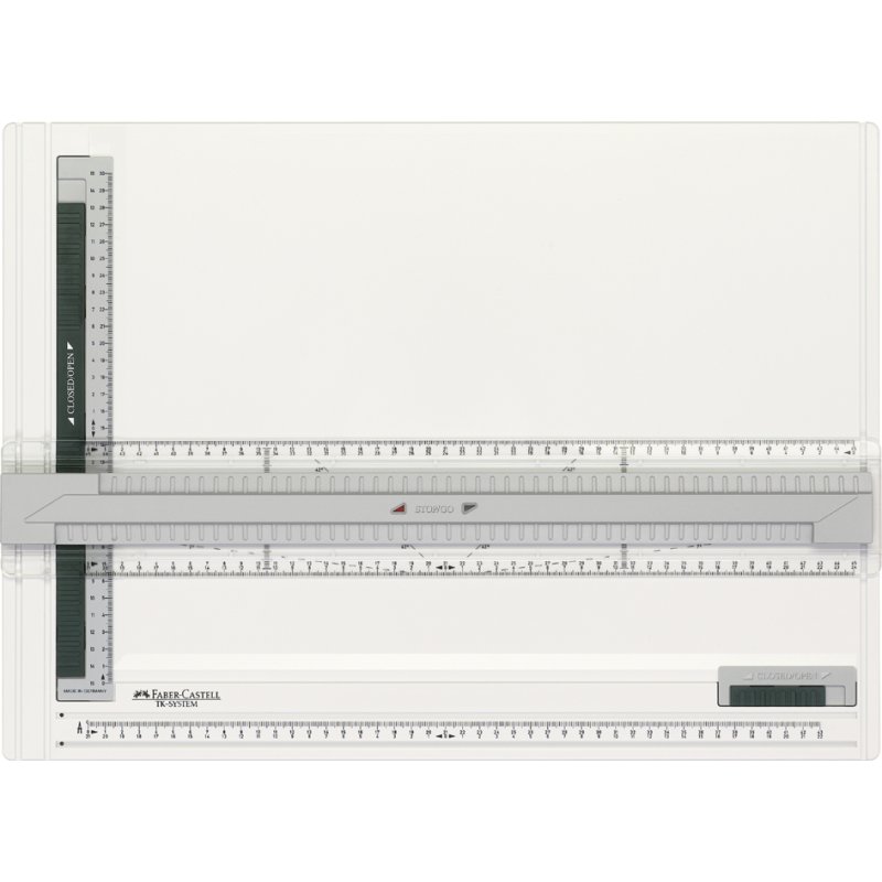 Faber-Castell tablette à dessin TK-SYSTEM, A3, règle parallèle, double système de guidage
