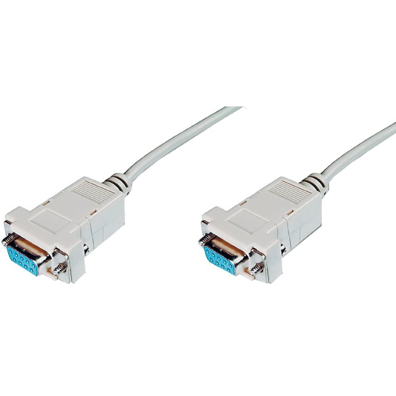 DIGITUS null-modem kabel 9-polig Sub-D, beige
