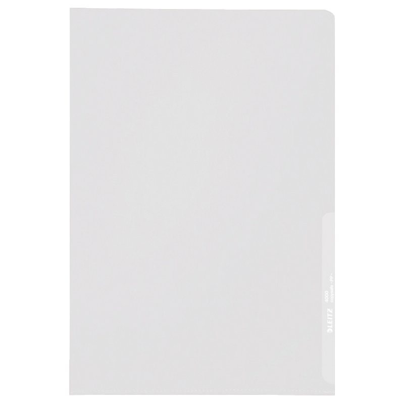 LEITZ documenthoezen Standard A4, transparant gekorreld, PP gestructureerd 0,13 mm, 100 stuks