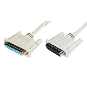 DIGITUS 25-pins Sub-D kabel mannelijk naar vrouwelijk 2,0 m