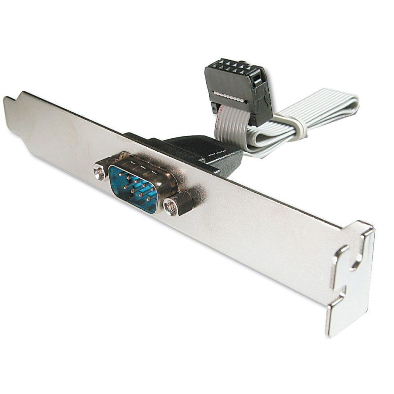 DIGITUS slot plate adapter cable, grey, 9-pin Sub-D to 5-pin IDC, 0.25 m