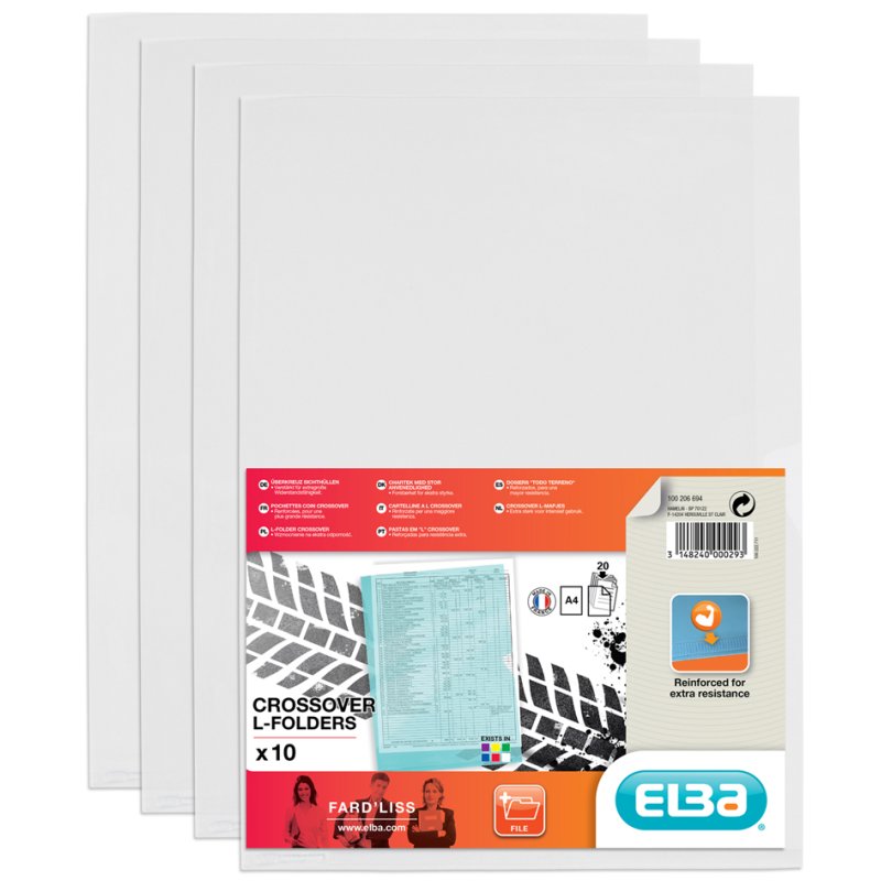 ELBA document pockets A4, transparent, PVC 0.18 mm, 10 pieces