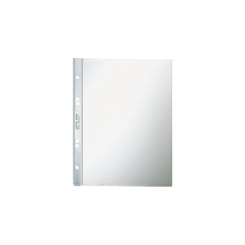 LEITZ pochettes de document Super Premium A5, transparent, PVC 0,08 mm, 100 pièces