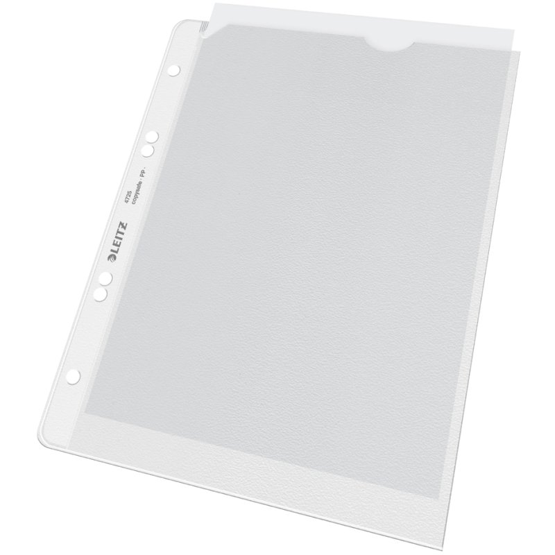 LEITZ pochettes de présentation renforcées A5, PP structuré, 0,13 mm, 100 pièces
