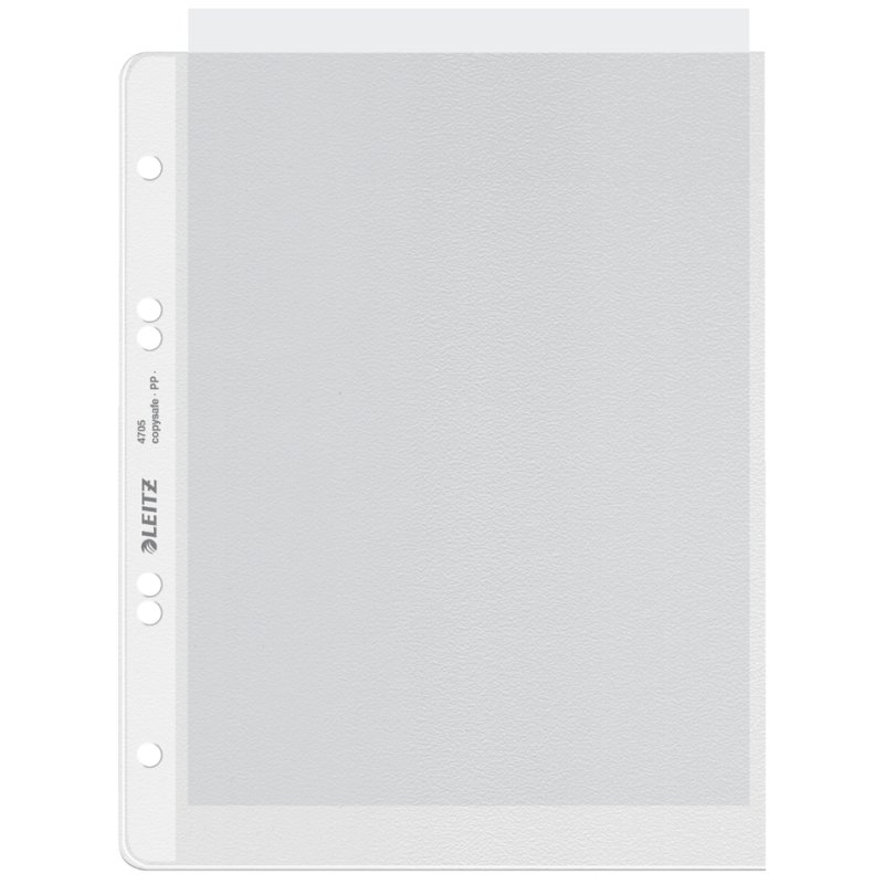 LEITZ chemises de présentation extra-solides, A5, PP nervuré, 0,13 mm, 100 pcs
