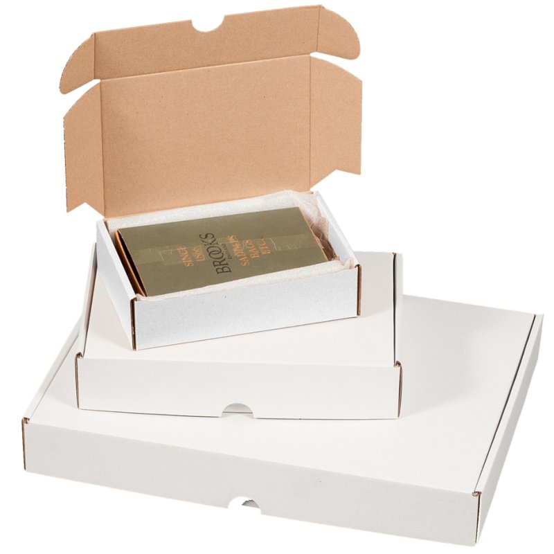 SMARTBOXPRO boîte d'expédition, 241×160×48 mm, carton ondulé blanc, 25 pièces
