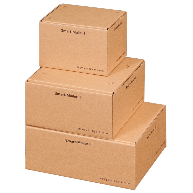 SMARTBOXPRO carton d'expédition Smart Mailer grand, brun, 257×209×101 mm, 20 pièces