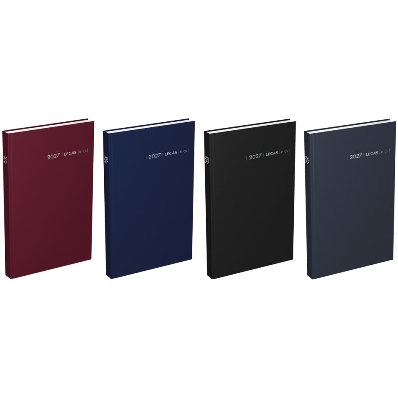 LECAS Agenda Carré quotidien 2026, format 140x220mm, couleurs assorties