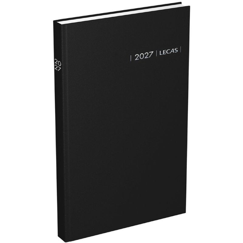 LECAS Agenda Carré indice journalier 2026 noir 140x220mm