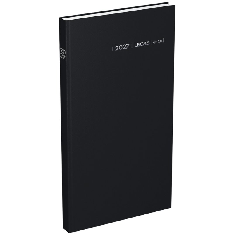 LECAS Agenda Quotidien Comptoir 2026, 150 x 270 mm, noir