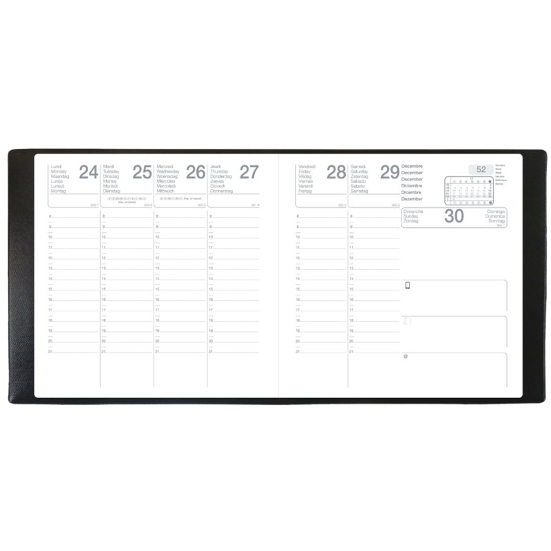 QUO VADIS agenda ORPHEE 2027, 160 x 160 mm, noir