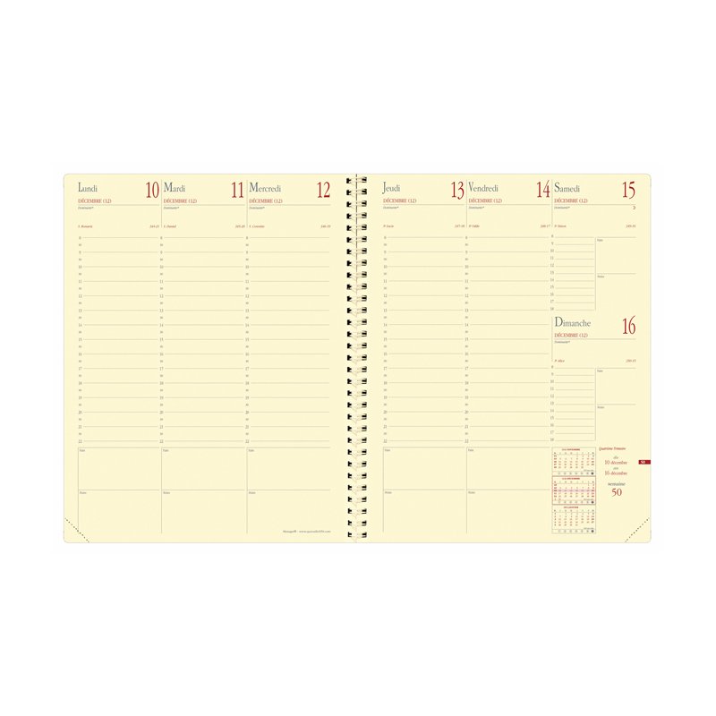 QUO VADIS recharge agenda Manager S Prestige, reliure spirale, 210×270 mm, 2027