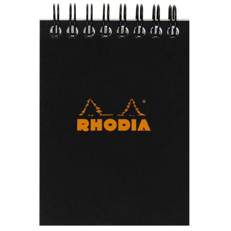 RHODIA spiraalblok geruit, oranje, A7-formaat, 80 vel