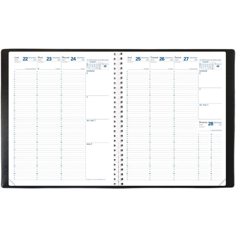 QUO VADIS agenda Euréquart QV, spiraalgebonden, 240×300 mm, zwart