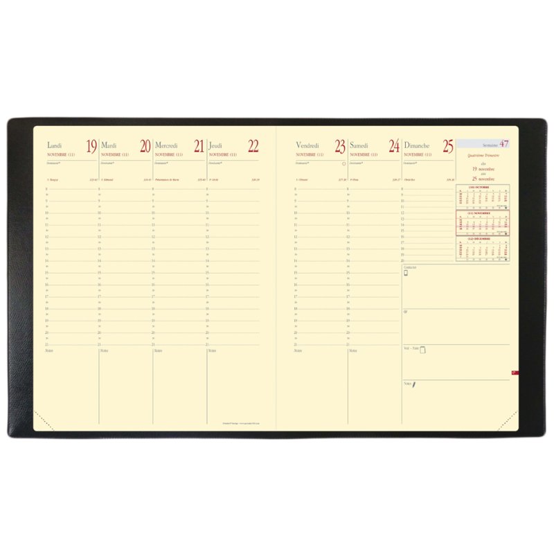 QUO VADIS diary refill Président Prestige, 210 x 270 mm, 1 week across 2 pages, 2027