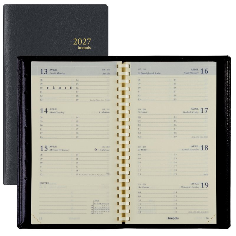 Brepols weekagenda INTERPLAN 2026, 90 x 160 mm