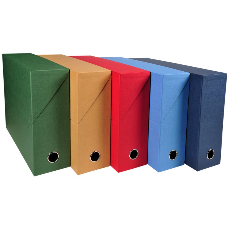 EXACOMPTA archiefbox A4, karton 90 mm, gekleurd gesorteerd, 5 stuks