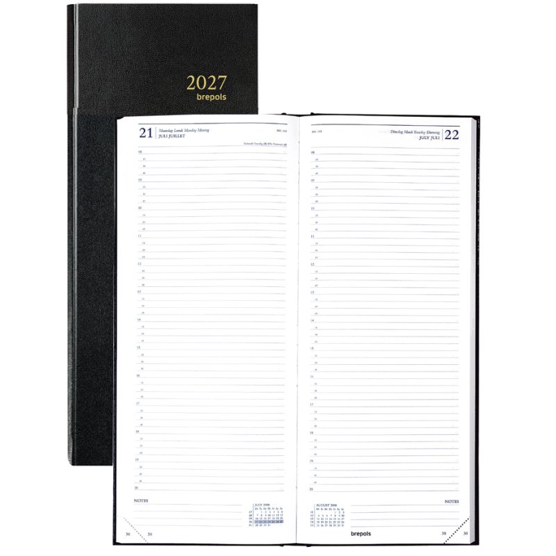 Brepols dagkalender Saturnus 0.111 2026, zwart
