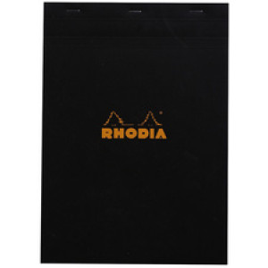 RHODIA notitieblok A4, geruit, zwart, 80 vel