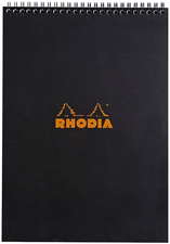 RHODIA spiraalnotitieblok A4, geruit, oranje, 80 vel