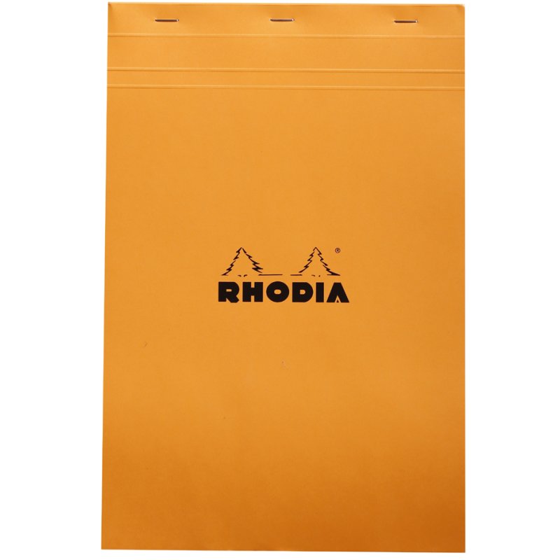 RHODIA bloc-notes A4+, quadrillé, noir, 80 feuilles