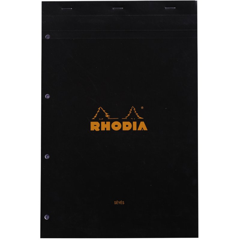 RHODIA bloc-notes No. 20 A4+, noir, 80 feuilles