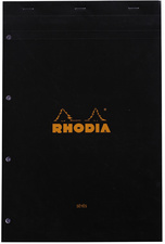 RHODIA notitieblok A4+, Franse liniëring, zwart, 80 vel