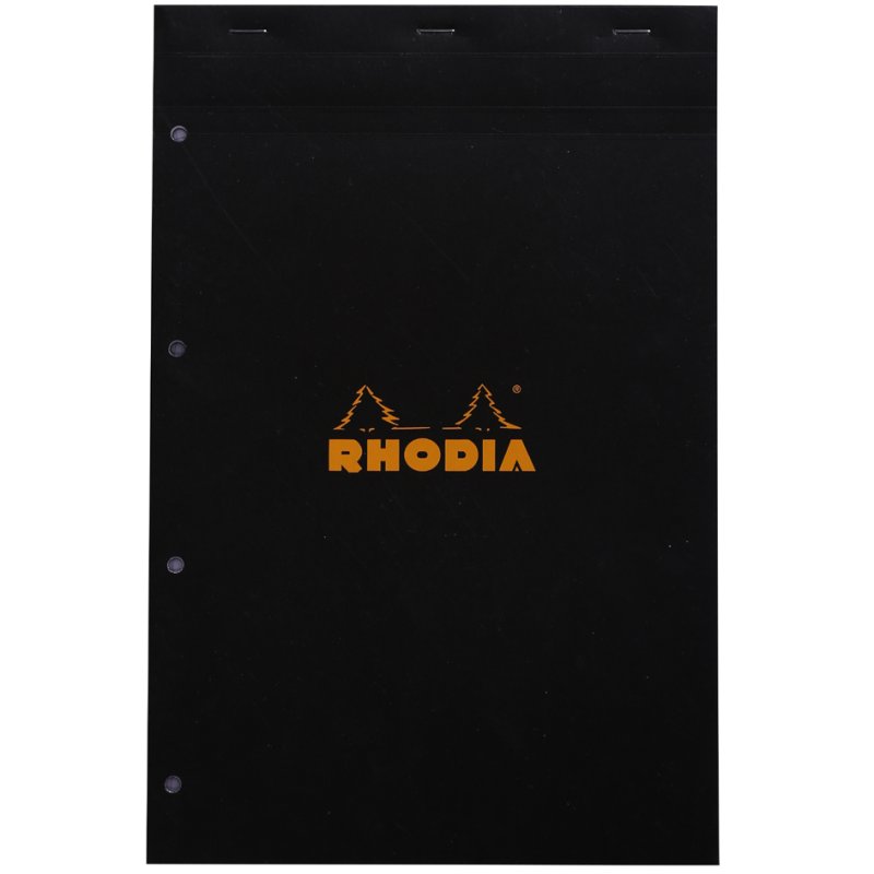 RHODIA notitieblok No. 20, A4+, geruit, zwart, 80 vel