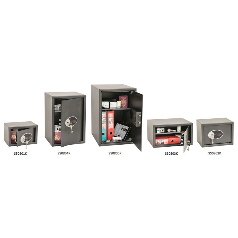 Phoenix coffre-fort VELA HOME/OFFICE, serrure à clé, gris graphite, 49 litres