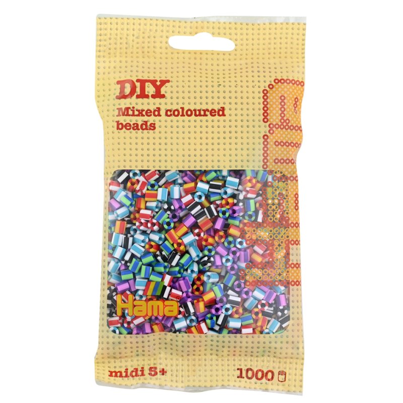 Hama perles à repasser midi rayures 90, rayé 2 couleurs, 5,0 mm