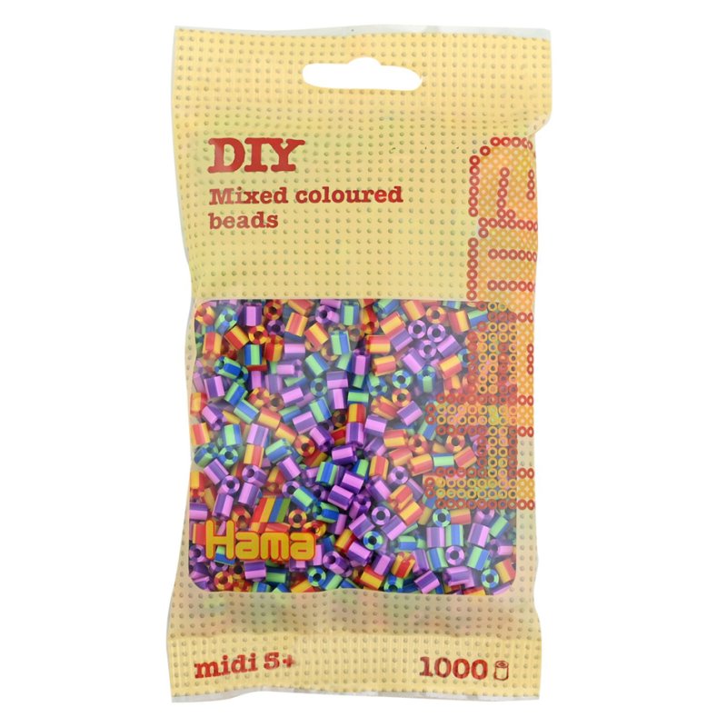 Hama strijkkralen midi Streepkralen-mix 92, 2-kleurig gestreept, 1000 stuks