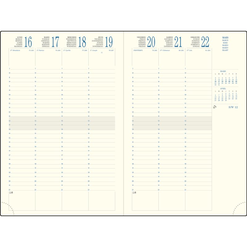EXACOMPTA Eurotime 24 Desk Diary 2026, Barbara