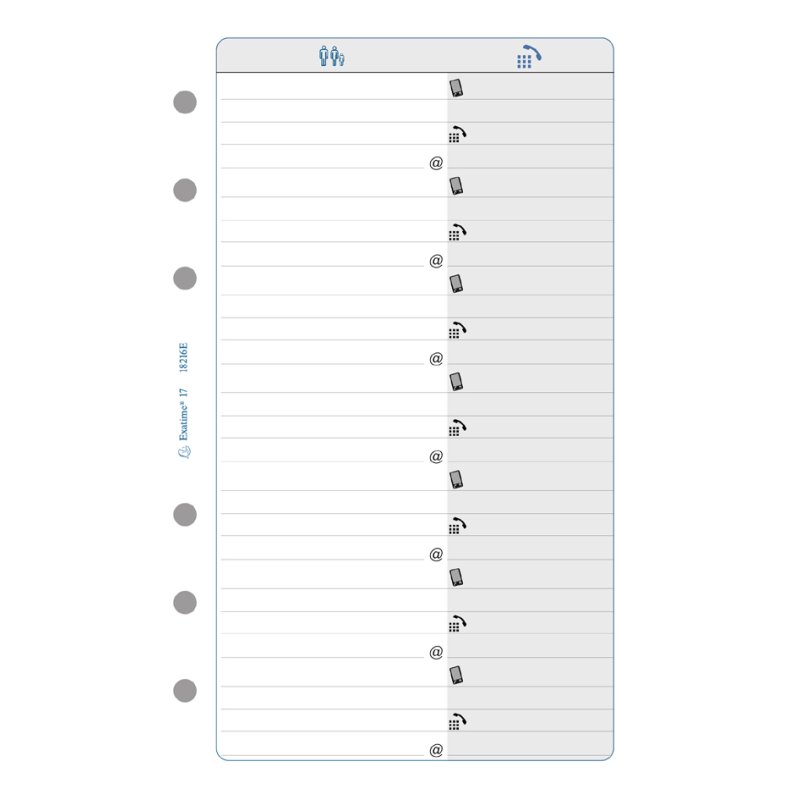 EXACOMPTA Recharge agenda Exatime 17, 2026